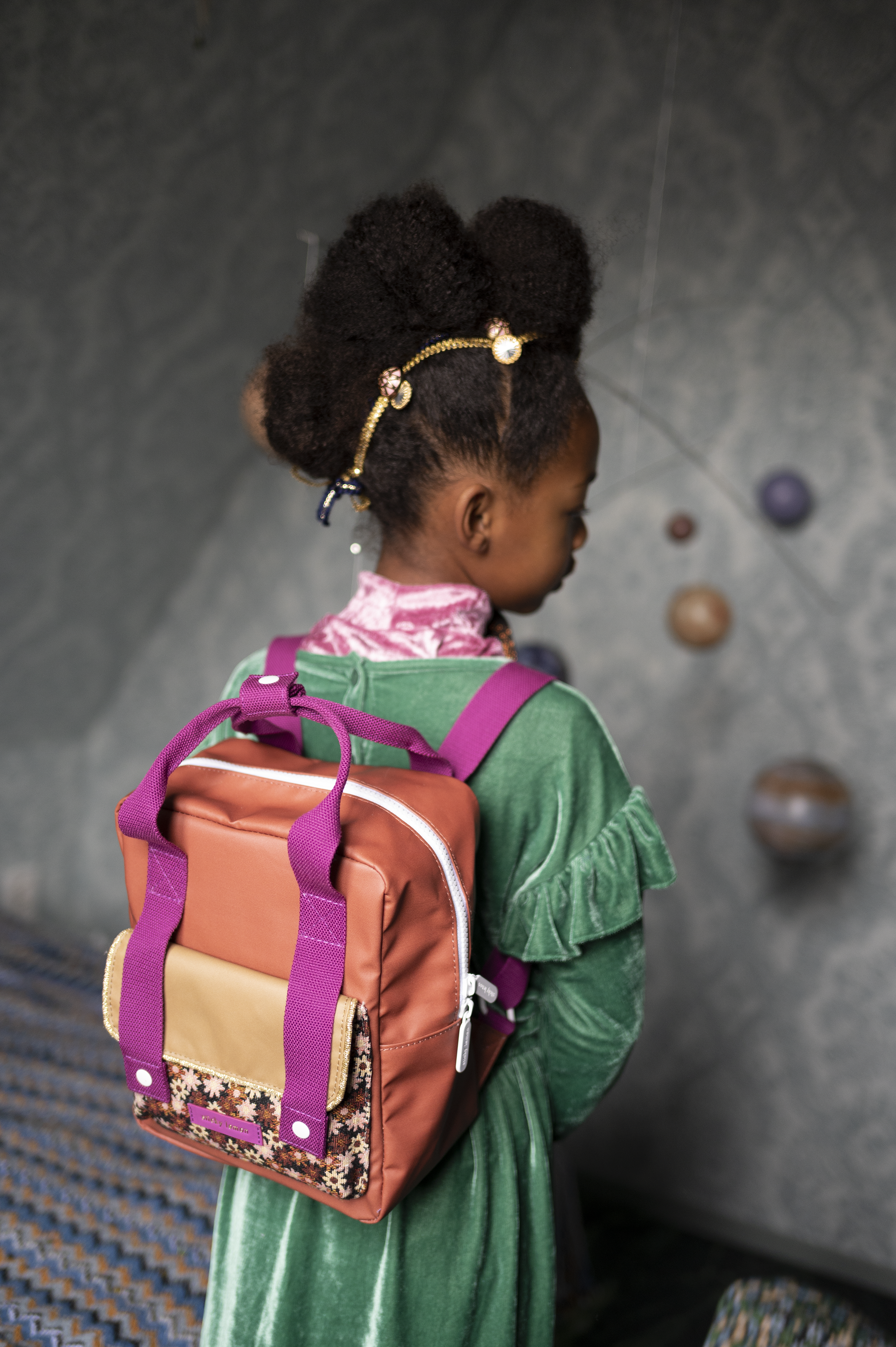 1801956 - Sticky Lemon – backpack small – jeronicus brown + flowerfiel